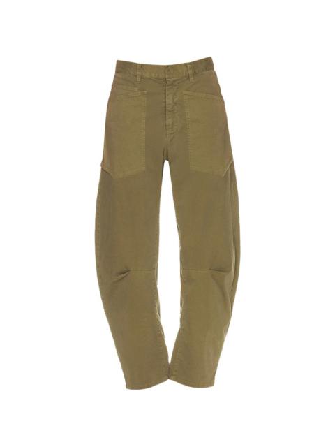 Shon barrel-leg trousers