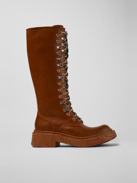 Brown Leather High Boots