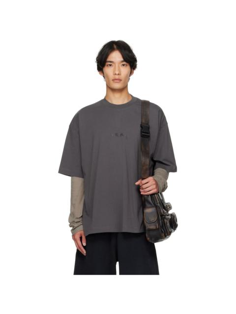 Gray Metal Logo Regular T-shirt