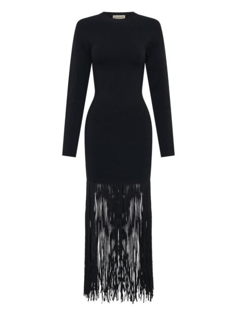 Fiorella fringe maxi dress