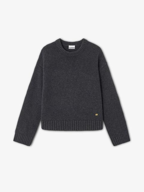 DARK GREY WOOL MIX SWEATER