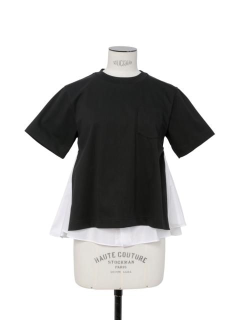 Poplin x Cotton Jersey T-Shirt