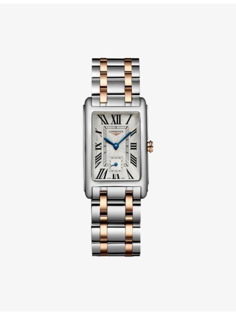 L5.512.5.71.7 Longines DolceVita Stainless-Steel and 18ct Pink-Gold Quartz Watch