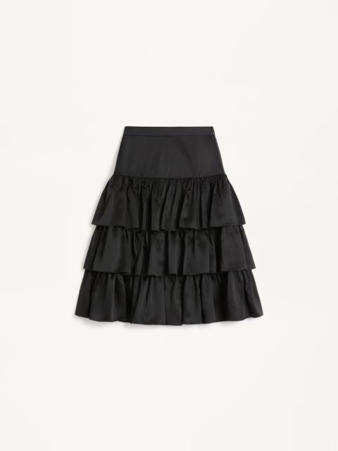 SATIN RUFFLE SKIRT—