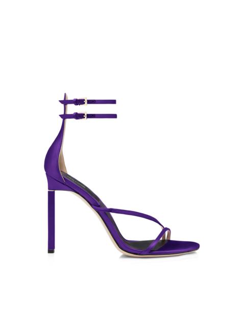 SATIN T ANKLE STRAP SANDAL