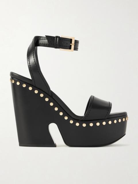 Studded Leather Platform Sandals