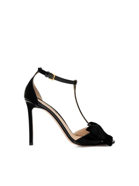 PATENT LEATHER AND VELVET BRIGITTE SANDAL