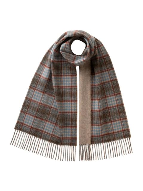 Reversible Grey Check Cashmere Scarf