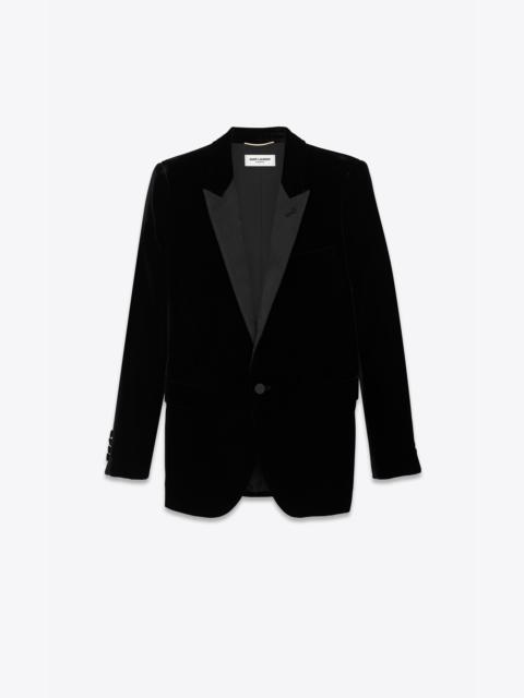 tuxedo jacket in velvet