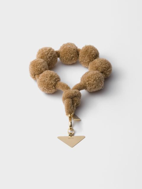 Wool smartphone wrist strap