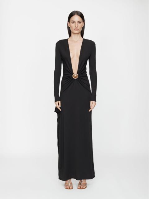 Mineral Stone Cascade Long Sleeve Dress