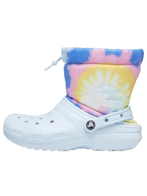 Crocs Classic Lined Neo Puff Boots 'Tie Dye Mineral Blue' 207328-002