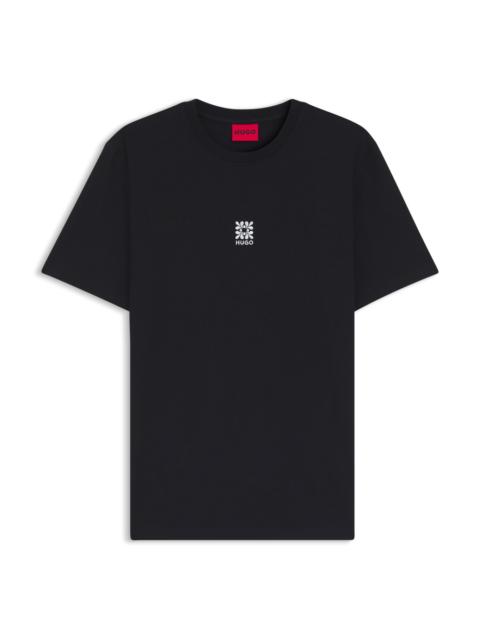 COTTON-JERSEY T-SHIRT WITH EMBROIDERED LOGO ARTWORK