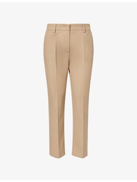 Cigarette Slim Tailored Cotton Trousers