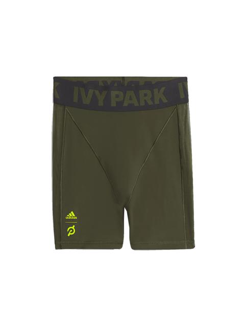 adidas Ivy Park x Peloton Cycling Shorts Focus Olive/Black/Shock Lime