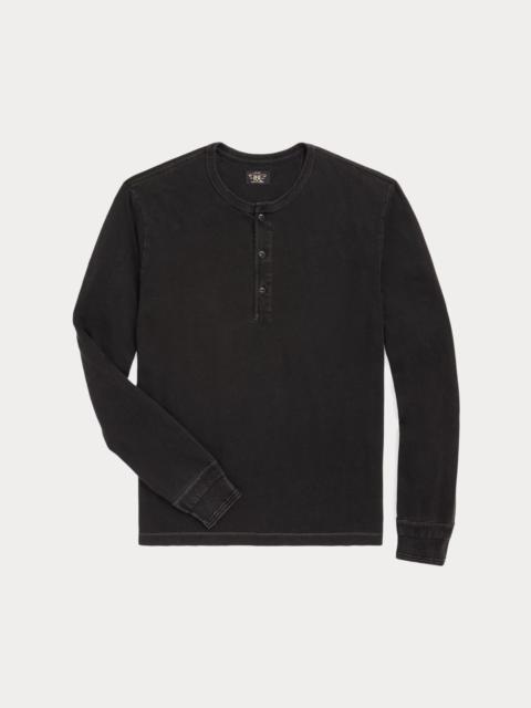 Indigo Jersey Henley Shirt