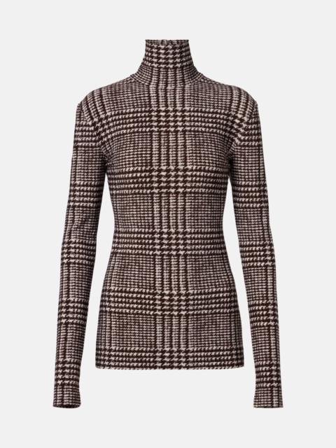 Prince of Wales check turtleneck top