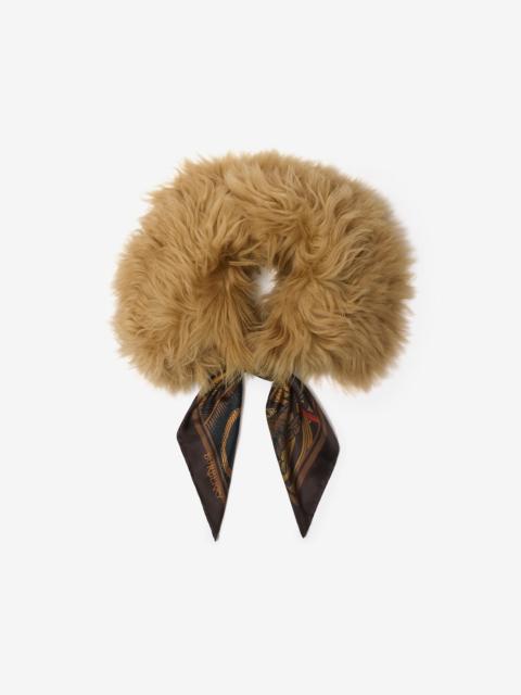 Scarf Trim Shearling Collar