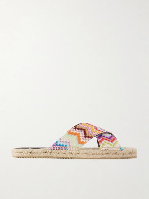 Harlow Woven Striped Espadrilles Sandals