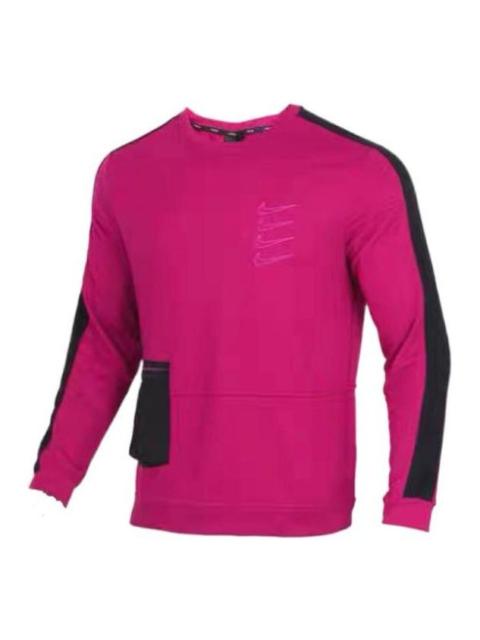 Men's Nike Logo Embroidered Side Zipper Pocket Long Sleeves Red CJ4624-620