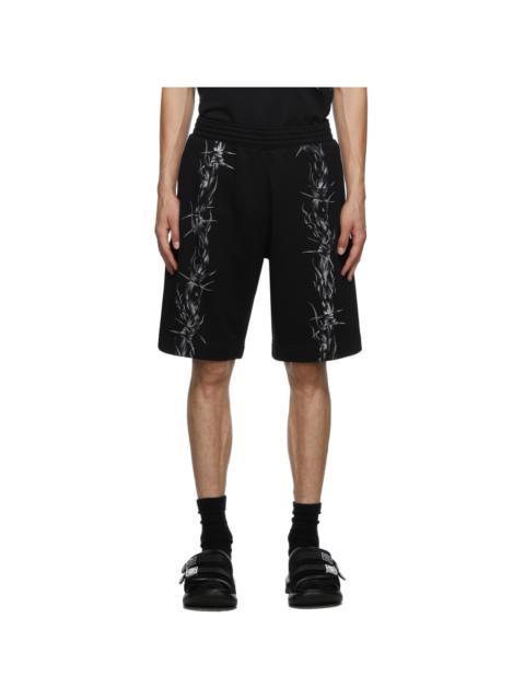Black Barbed Wire Shorts