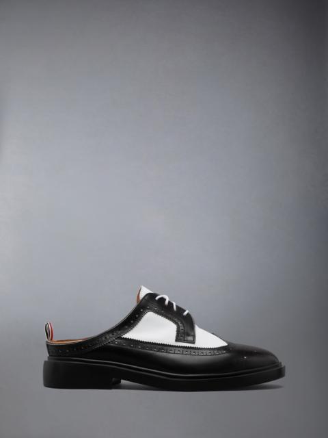 BOX CALF RUBBER SOLE LONGWING BROGUE MULE