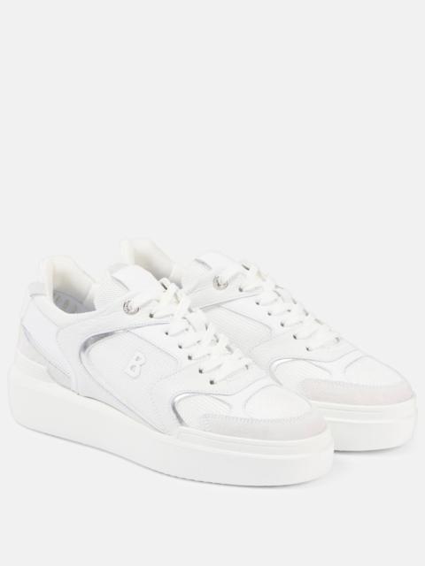 Hollywood 29A leather-trimmed mesh sneakers