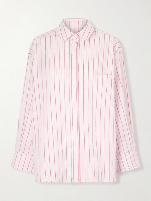 Angelo Oversized Striped Cotton-poplin Shirt