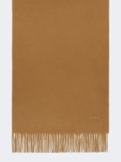 Cashmere logo stole - CAMEL