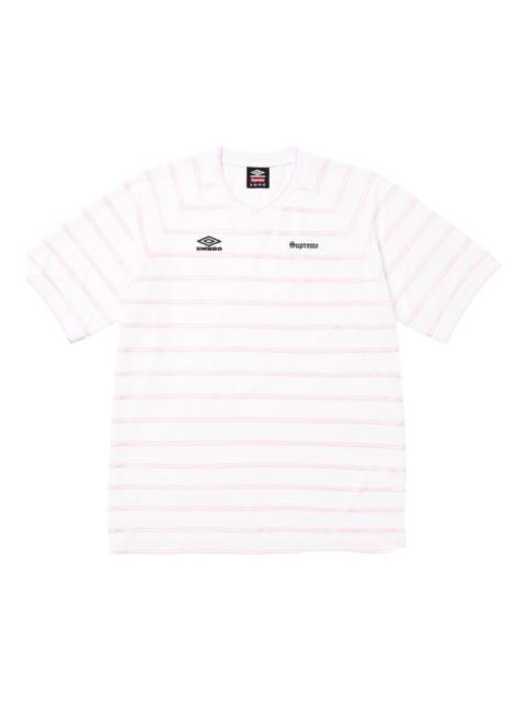 x Umbro® striped "SS 25 - White" soccer jersey