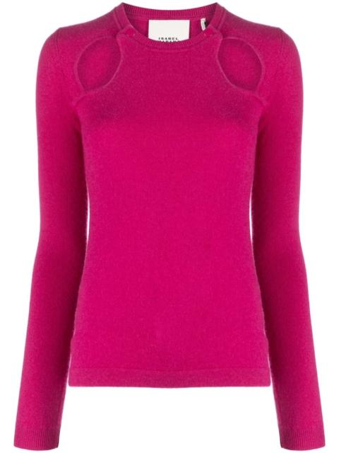 cut-out cashmere top