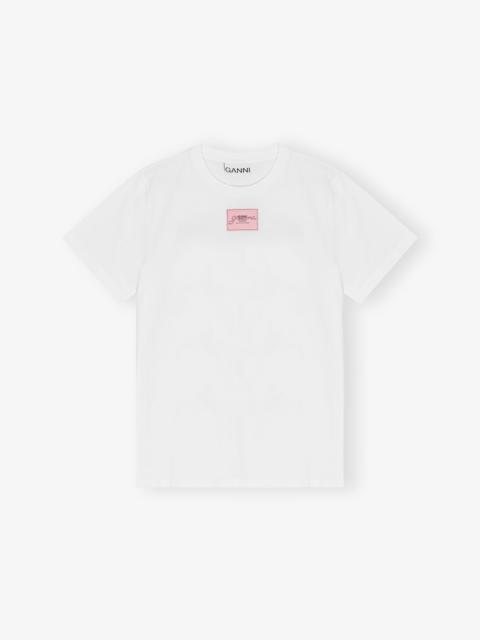 WHITE BASIC JERSEY RELAXED T-SHIRT