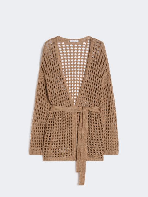 Mesh cotton cardigan - DESERT