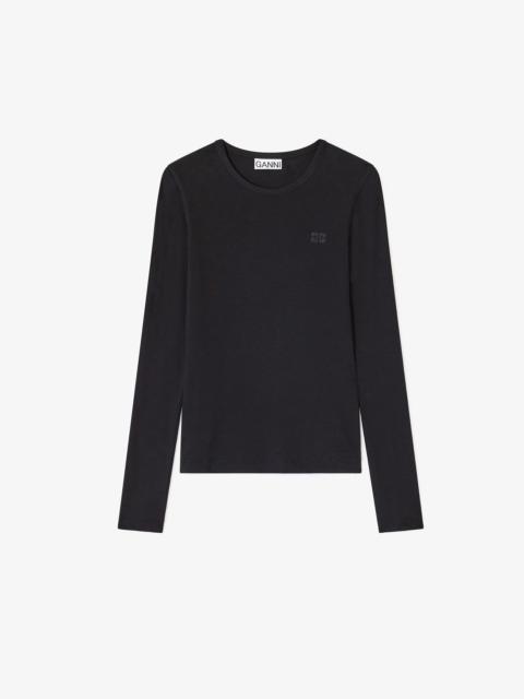 BLACK RIB LONG SLEEVE