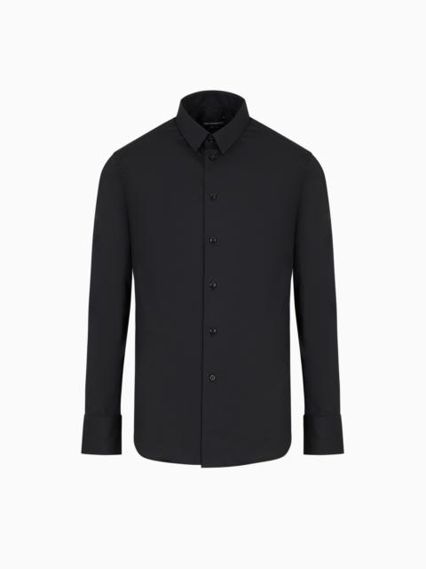 STRETCH COTTON POPLIN SHIRT