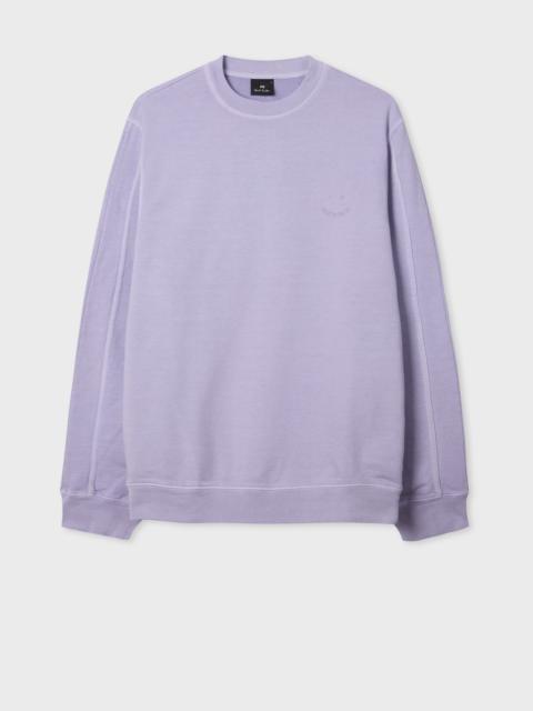 Mauve 'Happy' Cotton Sweatshirt