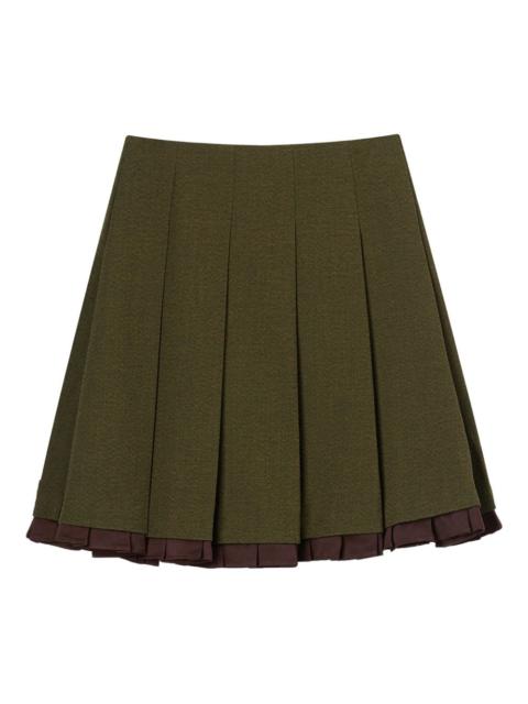 pleated mini skirt