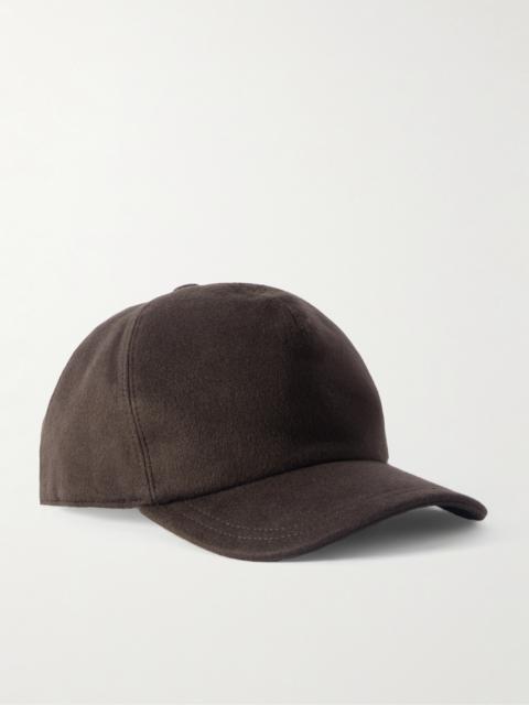 Zed Brushed Silk And Cashmere-blend Baseball Cap