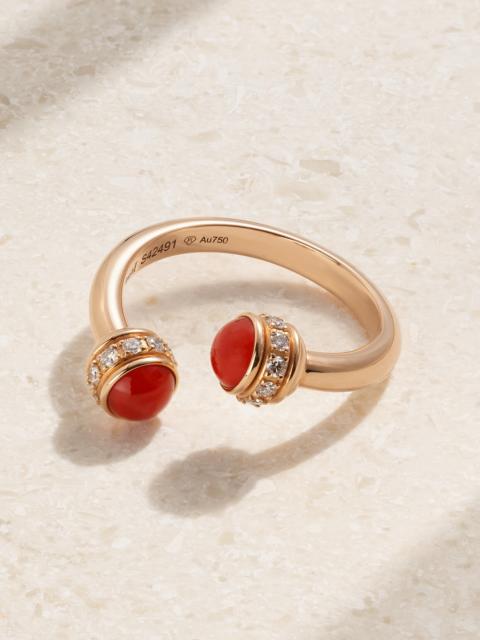 Possession 18-karat Rose Gold, Carnelian And Diamond Ring