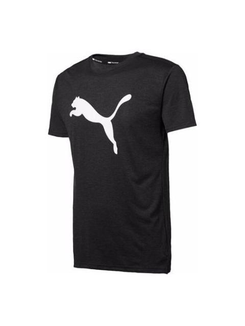 PUMA Logo Printed Short Sleeve TEE Black 518382-02