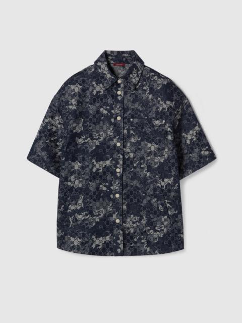 GG jacquard denim shirt