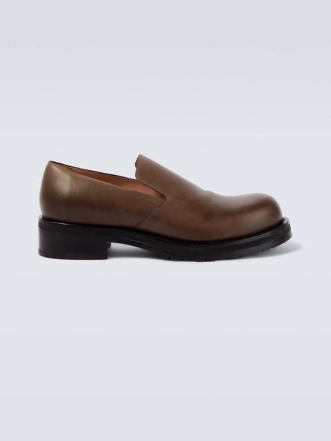 Leather slip-on shoes