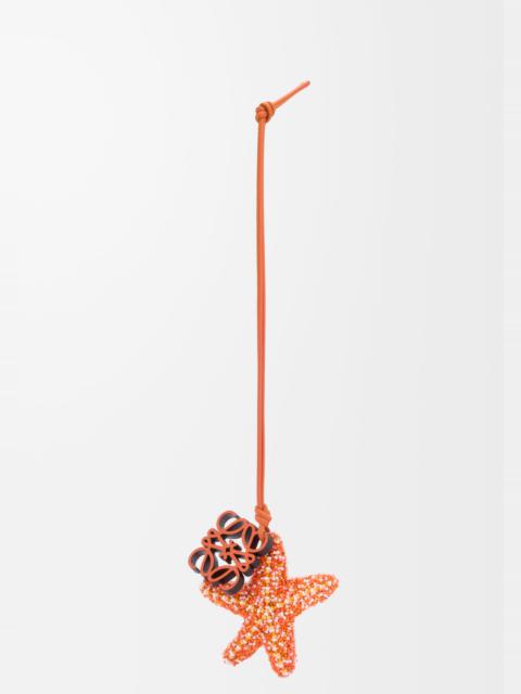Star Anagram charm in beads and calfskin