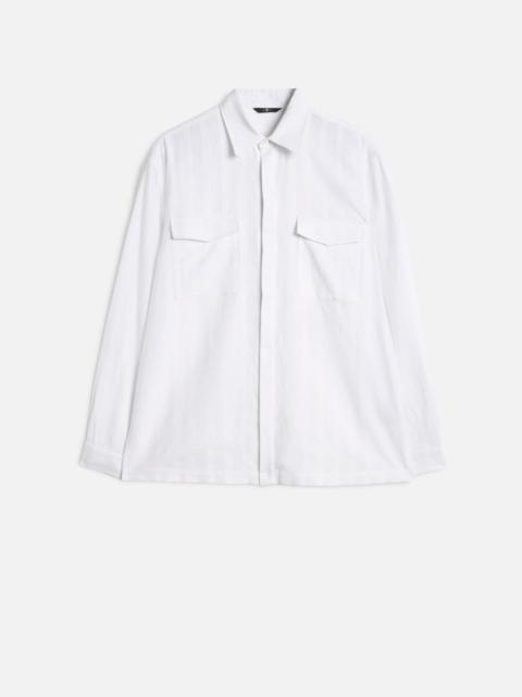 UTILITY SHIRT in Denim Linen White