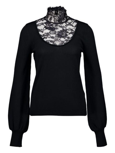 lace-detail sweater