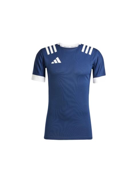 adidas 3-Stripes Fitted Jersey Collegiate Navy White