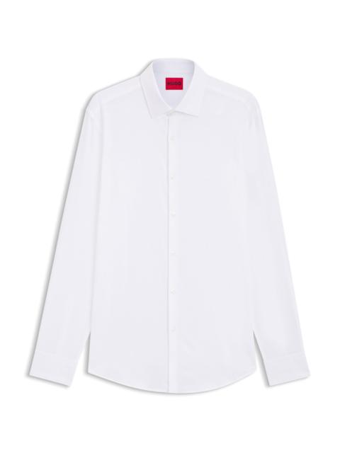 SLIM-FIT SHIRT WITH LOGO JACQUARD