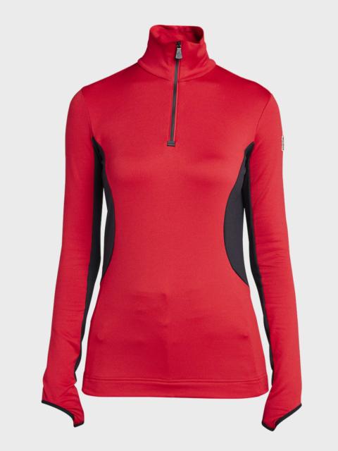 Colorblock Quarter-Zip Sweatshirt