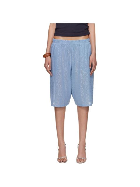 SSENSE Exclusive Blue Lace Basketball Shorts