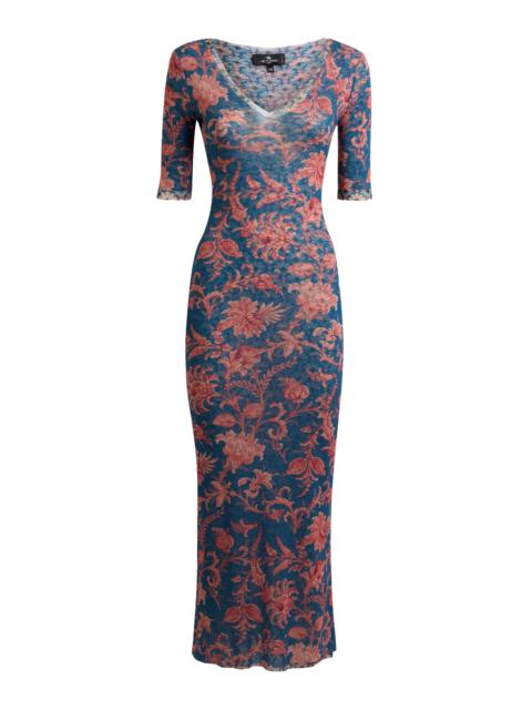 Jersey Midi Dress print